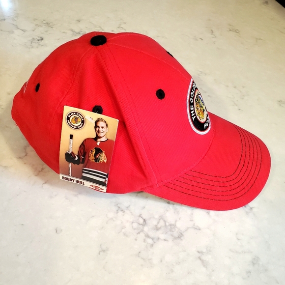 Chicago Blackhawks Bobby Hull Heritage Night Red Hat - Picture 2 of 10